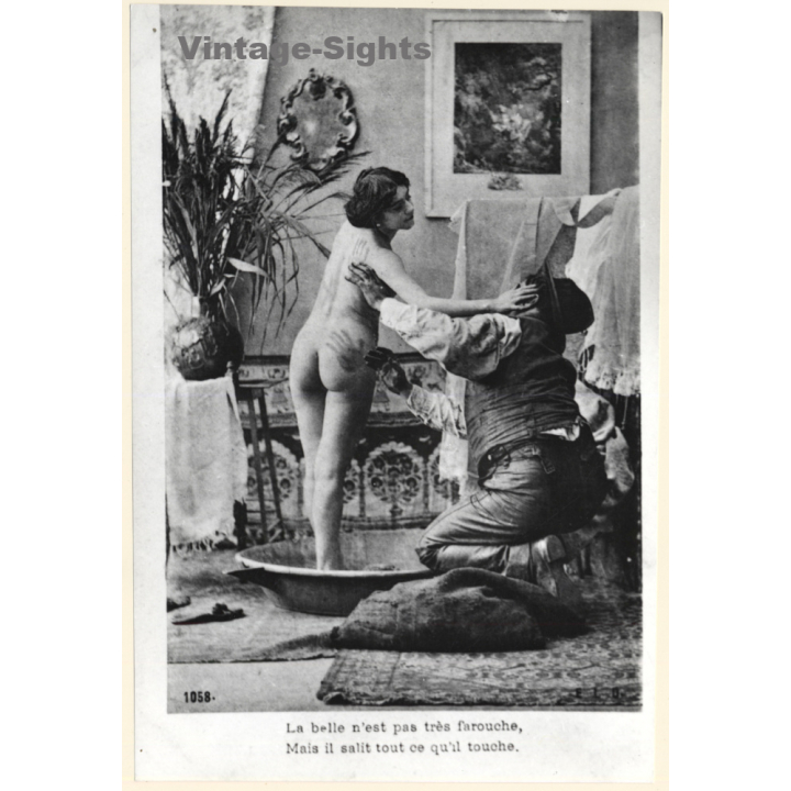 1920s Erotica: Le Charbonnier & Femme Nu*3 / Boudoir (Large Photo Reprint ~ 24 x 16 CM)