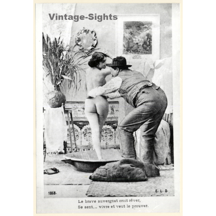 1920s Erotica: Le Charbonnier & Femme Nu*4 / Boudoir (Large Photo Reprint ~ 24 x 16 CM)