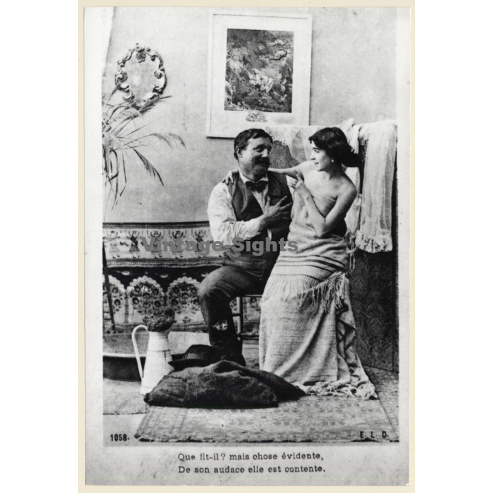 1920s Erotica: Le Charbonnier & Femme Nu*5 / Boudoir (Large Photo Reprint ~ 24 x 16 CM)