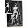 1920s Erotica: 2 Views Of Belle Epoque Nude / Boudoir (Large Photo Reprint ~ 24 x 16 CM)