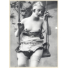 1920s Erotica: Belle Epoque Nude On Swing / Boudoir (Large Photo Reprint ~ 24 x 17 CM)