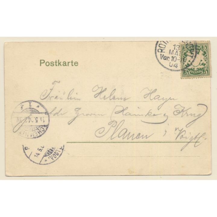 Rothenburg o.d. Tauber / Germany: Marktplatz - Rastrinkstube - Post (Vintage PC 1904)