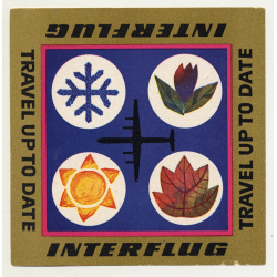 Interflug / Travel Up To Date (Vintage Airline Luggae Label)