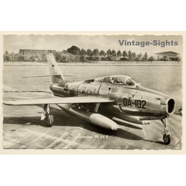 Jagdbomber FR 84 F - Bundeswehr / Aviation (Vintage RPPC 1960)