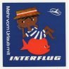Mehr Vom Urlaub Mit Interflug (Vintage Airline Luggae Label ~ 1960s)