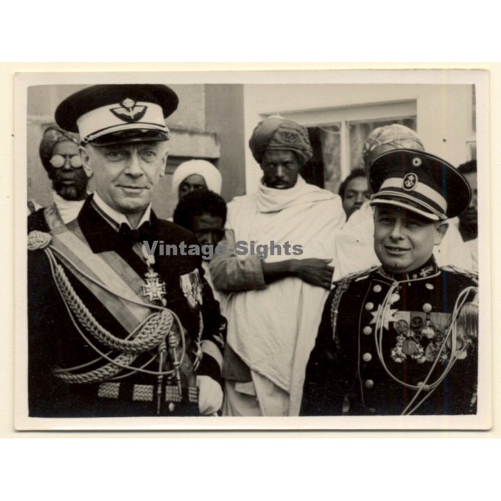 Martin Rikli (1898-1969): General Eric Virgin Advisor Of Haile Selassie & Major Dothée (Vintage Photo 1935)