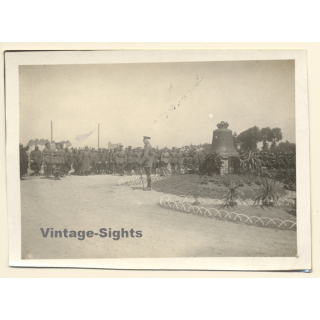WW1: Memorial Ceremony Battle Of Messines / General Plumer *2 (Rare Vintage Photo ~1917/1918)