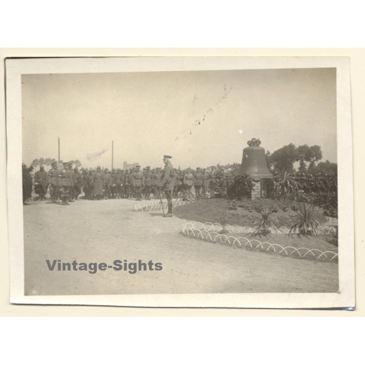 WW1: Memorial Ceremony Battle Of Messines / General Plumer *2 (Rare Vintage Photo ~1917/1918)
