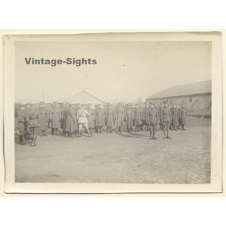 WW1: Memorial Ceremony Battle Of Messines / Group Of Soldiers - Parade (Rare Vintage Photo ~1917/1918)