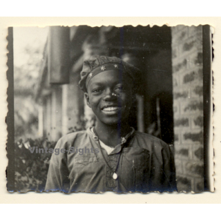 Alberta-Ebonda / Congo: Portrait Of A Young Native Vocational Student / Ethnic (Vintage Photo ~1930s)