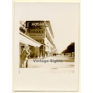 Africa: Kodak Store - Woolworths - Street Scene (Vintage Photo ~1930s/1940s)