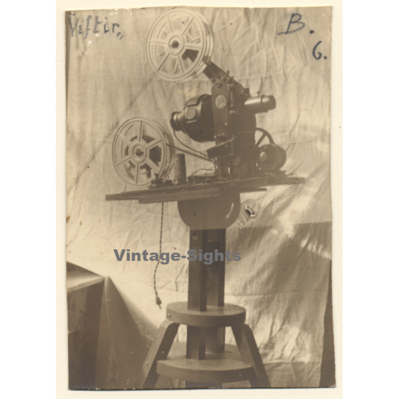 Optica Hand Crank 35MM Movie Projector (Vintage Photo ~1920s)
