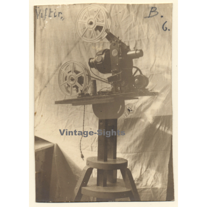 Optica Hand Crank 35MM Movie Projector (Vintage Photo ~1920s)