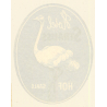 Saale / Germany: Hotel Strauss Hof / Ostrich (Vintage Luggage Label)