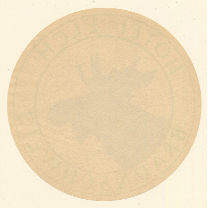 Braunschweig / Germany: Hotel Elch / Elk (Vintage Luggage Label ~1960s)