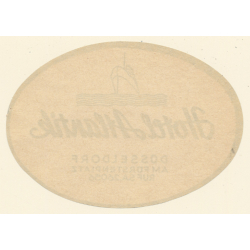 Düsseldorf / Germany: Hotel Atlantik (Vintage Luggage Label ~1950s/1960s)