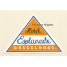 Düsseldorf / Germany: Hotel Esplanade (Vintage Luggage Label ~1950s/1960s)