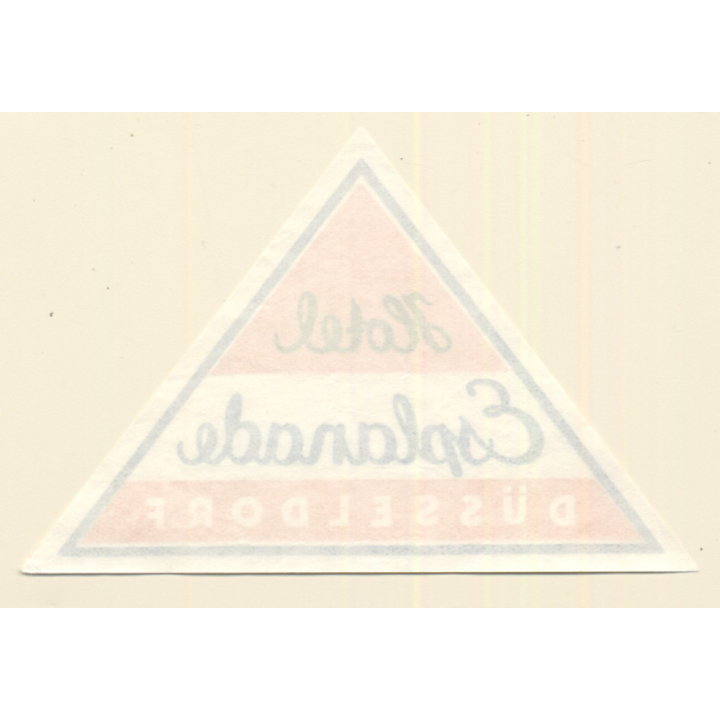 Düsseldorf / Germany: Hotel Esplanade (Vintage Luggage Label ~1950s/1960s)