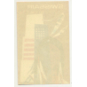 Swissair To The USA (Vintage Airline Luggae Label ~ 1950s) INDIAN