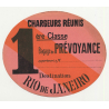 Chargeurs Réunis: Bagage De Prévoyance / Rio de Janeiro (Vintage Shipping Line Luggae Label)