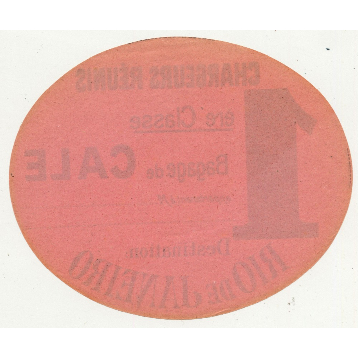 Chargeurs Réunis: Bagage De Cale / Rio de Janeiro (Vintage Shipping Line Luggae Label)