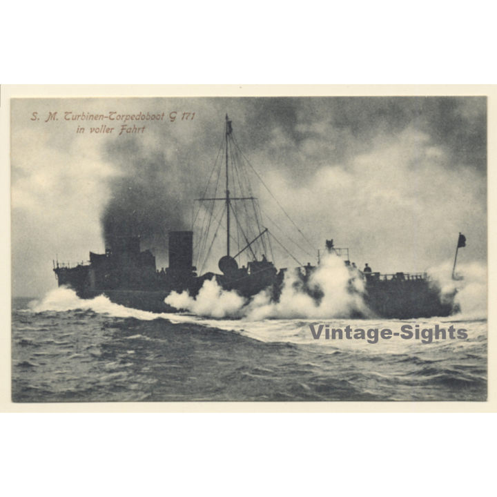 Warship S.M. Turbinen Torpedoboot G 171 (Vintage PC 1915)