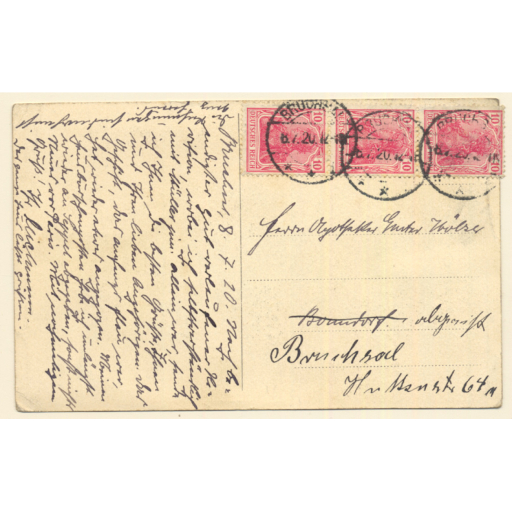 Deutsche U-Boote U6, U7 & U8 Im Hafen (Vintage PC 1920)