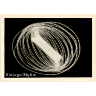 Experimental Art: Light Circles (Vintage Photo ~1940s/1950s)
