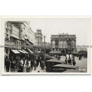 Coruña / Spain: Canton De Porlier (Vintage RPPC: Cancelo)