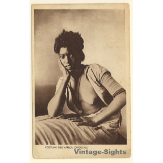 Eritrea: Shorthaired Native Semi Nude / Risqué - Ethnic Nude (Vintage PC 1936)