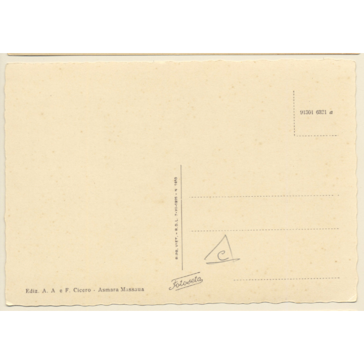 Eritrea: Topless Bilena Female - Braids / Risqué - Ethnic Nude (Vintage PC ~1930s)