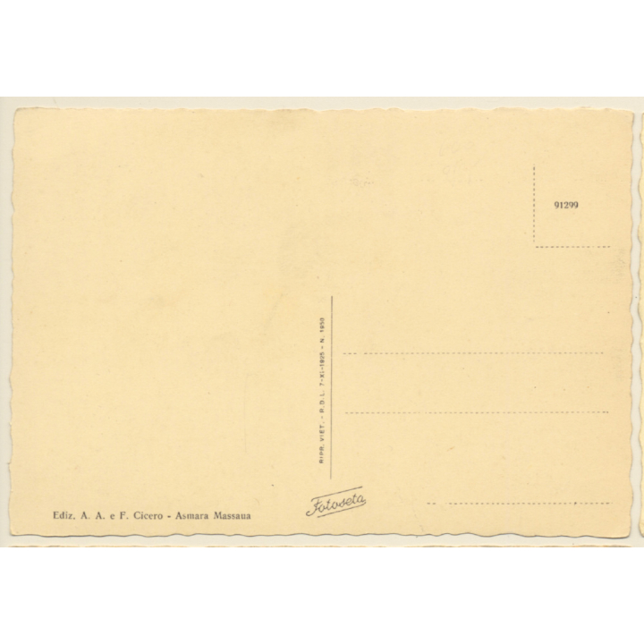 Eritrea: Native Tribal Woman W. Kebero Drum / Risqué - Ethnic Nude (Vintage PC ~1920s/1930s)