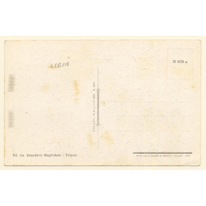 Tripoli / Libya: Beautiful Native Woman With Great Headdress/ Ethnic (Vintage PC ~1920s/1930s)