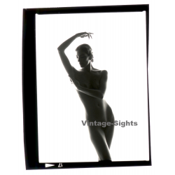 Erotic Photo Art: Beautiful Slim Nude Woman*1  (Vintage B/W Diapositive WOLFGANG KLEIN 1980s)