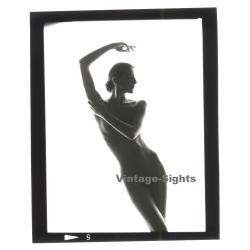 Erotic Photo Art: Beautiful Slim Nude Woman*3  (Vintage B/W Diapositive WOLFGANG KLEIN 1980s)