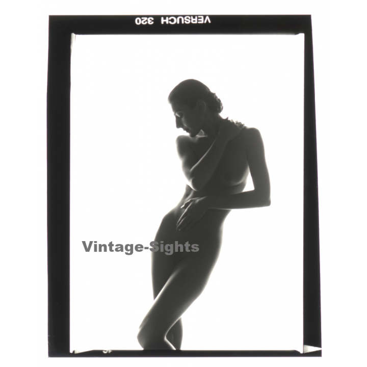 Erotic Photo Art: Beautiful Slim Nude Woman*5  (Vintage B/W Diapositive WOLFGANG KLEIN 1980s)