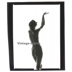 Erotic Photo Art: Beautiful Slim Nude Woman*7  (Vintage B/W Diapositive WOLFGANG KLEIN 1980s)