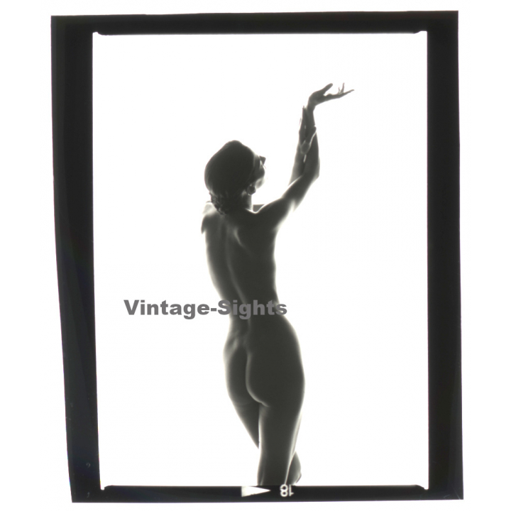 Erotic Photo Art: Beautiful Slim Nude Woman*7  (Vintage B/W Diapositive WOLFGANG KLEIN 1980s)
