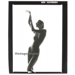 Erotic Photo Art: Beautiful Slim Nude Woman*8 (Vintage B/W Diapositive WOLFGANG KLEIN 1980s)