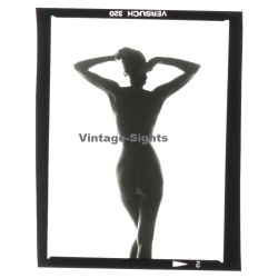 Erotic Photo Art: Beautiful Slim Nude Woman*10 (Vintage B/W Diapositive WOLFGANG KLEIN 1980s)
