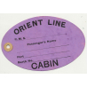 Orient Line R.M.S. / Cabin (Vintage Shipping Line Luggae Tag / Label)