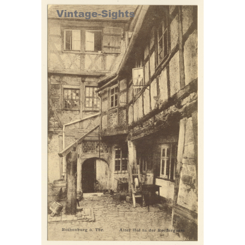 Rothenburg o.d. Tauber: Alter Hof Roedergasse (Vintage PC)