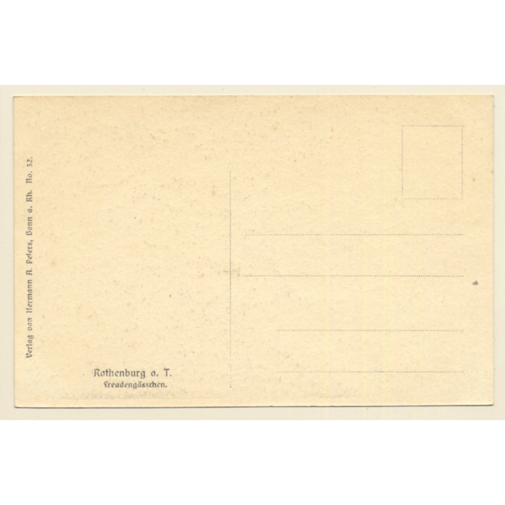 Rothenburg o.d. Tauber: Freudengässchen (Vintage PC)