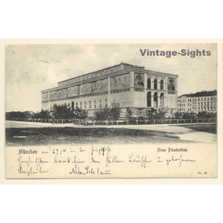 München: Neue Pinakothek (Vintage PC 1906)