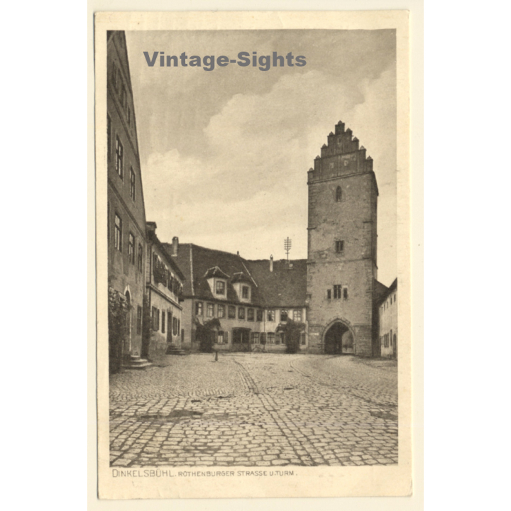 Dinkelsbühl: Rothenburger Strasse Und Turm (Vintage PC 1910)