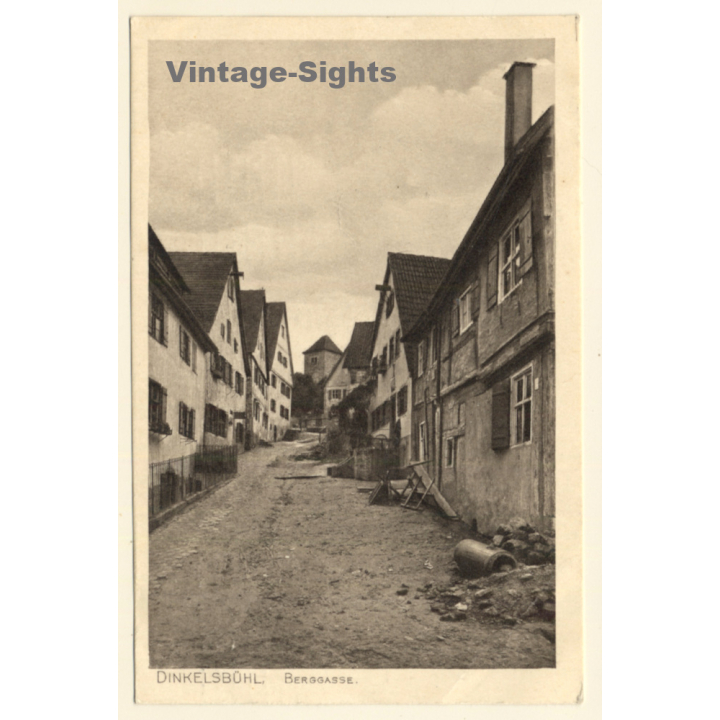 Dinkelsbühl: Berggasse / Street View (Vintage PC 1910)