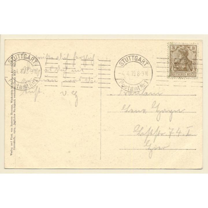 Dinkelsbühl: Berggasse / Street View (Vintage PC 1910)