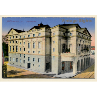 Mulhouse / Mühlhausen: Stadttheater (Vintage PC ~1910s/1920s)