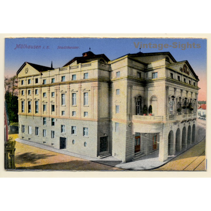 Mulhouse / Mühlhausen: Stadttheater (Vintage PC ~1910s/1920s)