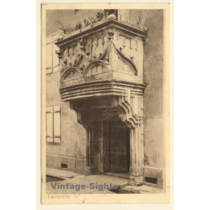 Ensisheim (Bas Rhin): Café Ville De Colmar / Facade (Vintage PC 1908)